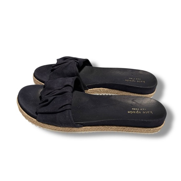 Kate Spade Women's Suede Navy Blue Sandals Size 9M - Picture 4 of 8